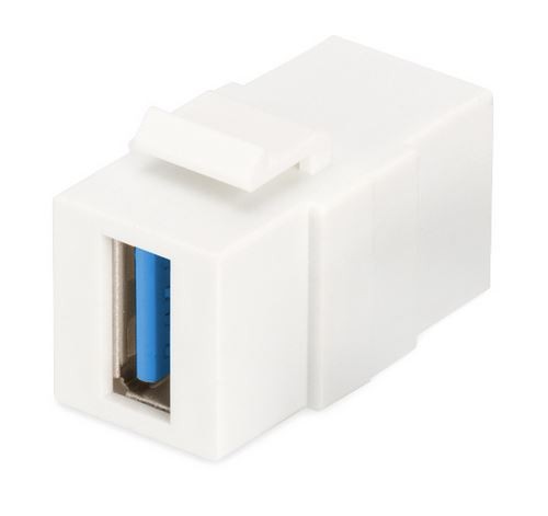 DIGITUS Moduł Keystone USB 3.0, łącznik do gniazd i pustych paneli, żeński/żeński, Biały - DN-93404