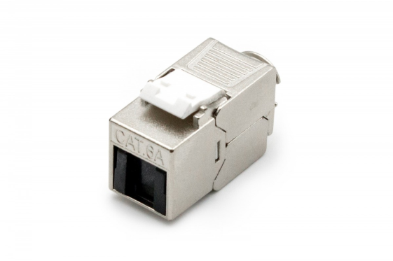 DIGITUS Moduł (gniazdo) Keystone RJ45 (8P8C) kat.6A, STP, ekranowany, beznarzędziowy, osłona przeciwpyłowa - DN-93615-D