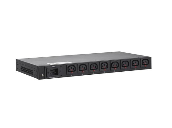 DIGITUS Listwa monitorująco-przełączająca RACK PDU 19 gniazdo IEC320 C20 16A/250V gniazda 8xC13 16A - DN-IP-H-1-8C13