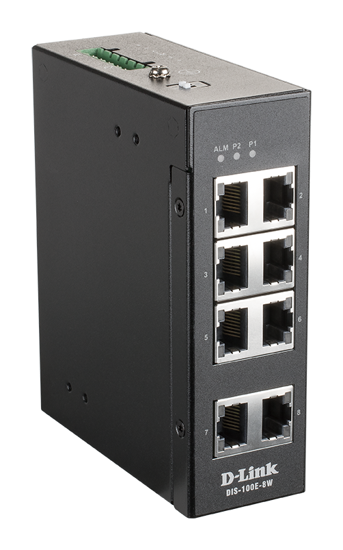 D-LINK Switch przemysłowy DIS-100E-8W 8xFE  - DIS-100E-8W