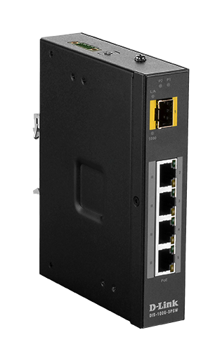D-LINK Switch przemysłowy DIS-100G-5PSW 4xGb-PoE 1xSFP  - DIS-100G-5PSW