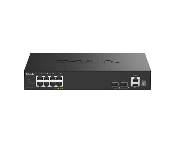 D-LINK Przełącznik SMART DGS-1530-10/E 8 portów GE + 2 porty 10G SFP+ - DGS-1530-10/E