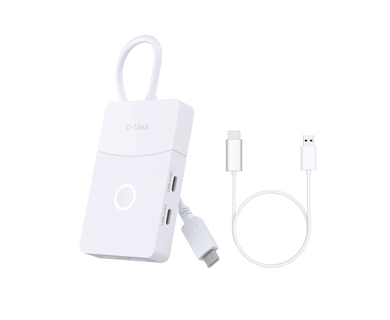 D-LINK HUB USB-C 5-w-1 z bezprzewodowym HDMI DUP-501 - DUP-501