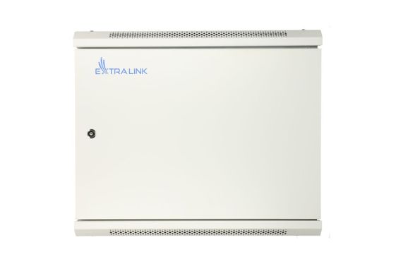 EXTRALINK Szafka wisząca rack 9U 600x450 szara metalowe drzwi  - EX.13018