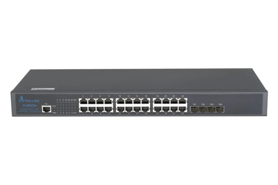 EXTRALINK Przełącznik zarządzalny Chiron 24XRJ45 1000Mb/s, 4xSFP+, L3 - EX.19720