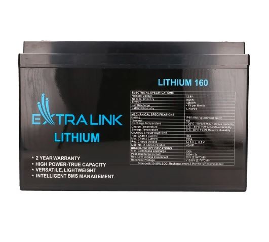 EXTRALINK Akumulator LiFePO4 160AH 12.8V BMS EX.30462  - EX.30462