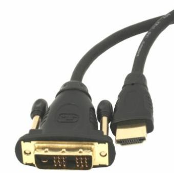 GEMBIRD Kabel HDMI-DVI 7.5M (pozłacane końcówki) - CC-HDMI-DVI-7.5MC