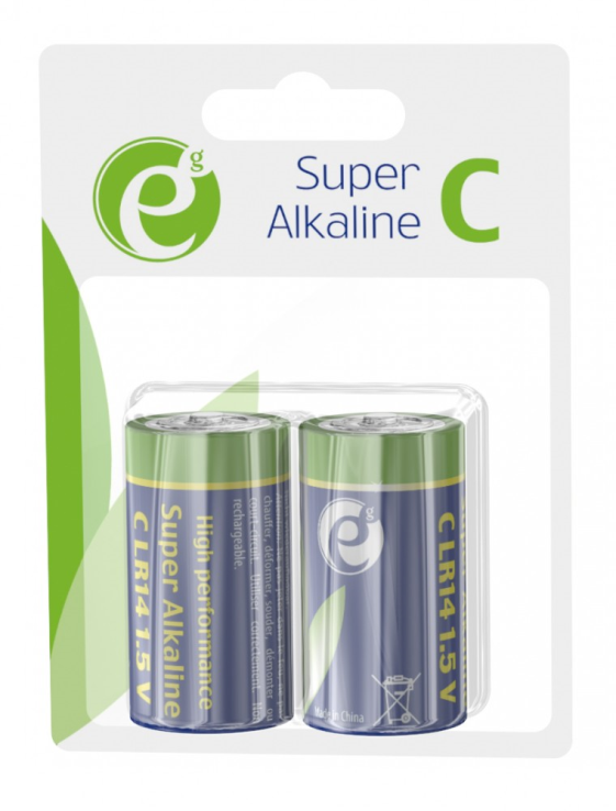 GEMBIRD Bateria alkaiczna LR14 C-Cell, 1.5V, 2 sztuki - EG-BA-LR14-01