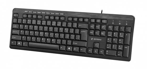 GEMBIRD Klawiatura multimedialna USB/US layout/czarna - KB-UM-106