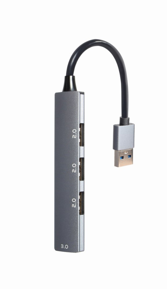 GEMBIRD HUB USB 4-Porty (USB3 x 1, USB2 x 3), srebrny  - UHB-U3P1U2P3-02