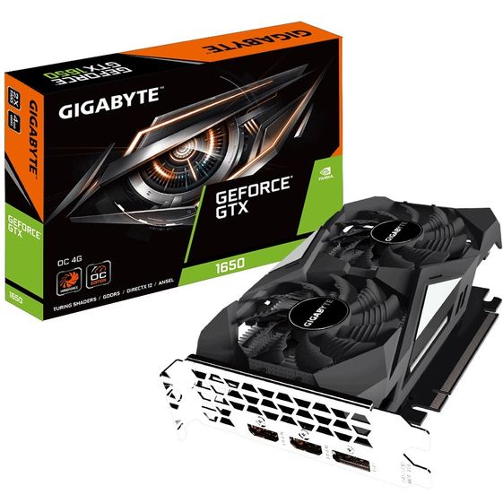 GIGABYTE Karta graficzna GeForce GTX 1650 OC 4G 128bit GDDR5 2HDMI/DP - GV-N1650OC-4GD