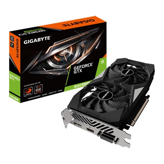 GIGABYTE Karta graficzna GeForce GTX 1650 SUPER WF OC 4G 128BIT GDDR6 DP/HDMI/DVI-D - GV-N165SWF2OC-4GD