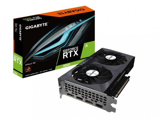 GIGABYTE Karta graficzna GeForce RTX 3050 Eagle 8GB GDDR6 128bit 2DP/2HDMI  - GV-N3050EAGLE-8GD