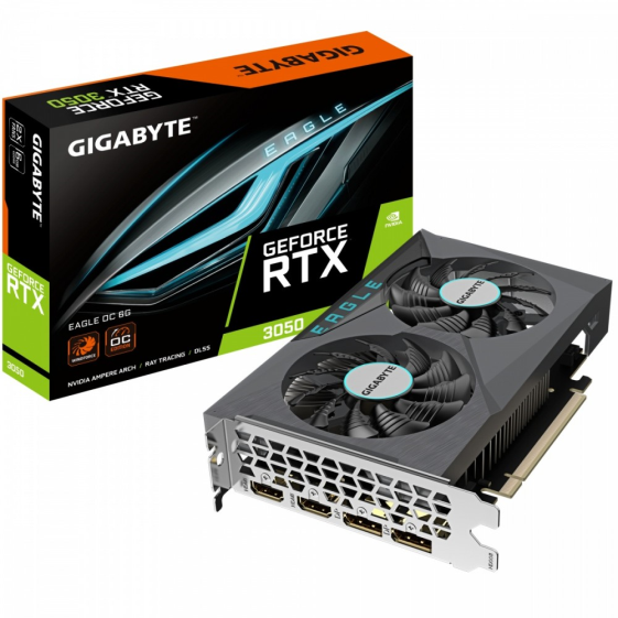 GIGABYTE Karta graficzna GeForce RTX 3050 Eagle OC 6GB GDDR6 96bit - GV-N3050EAGLE OC-6GD