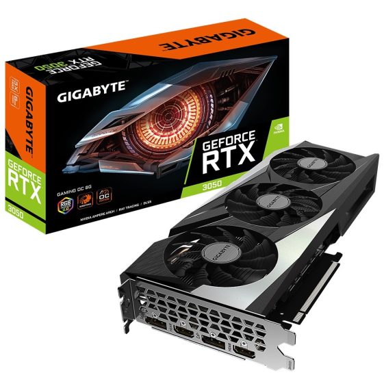 GIGABYTE Karta graficzna RTX 3050 Gaming OC 8GB GDDR6 128bit 2DP/2HDMI  - GV-N3050GAMING OC-8GD