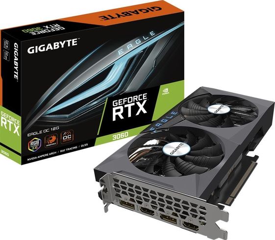 GIGABYTE Karta graficzna RTX 3060 Eagle 12GB 2.0 GDDR6 192bit 2DP/2HDMI  - GV-N3060EAGLE-12GD 2.0