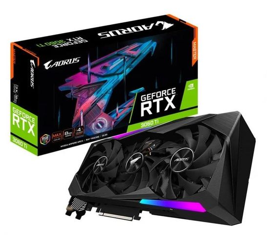 GIGABYTE Karta graficzna GeForce RTX 3060 Ti Aorus Master 8GB 256bit 3DP/3HDMI - GV-N306TAORUS M-8GD