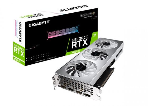 GIGABYTE Karta graficzna GeForce RTX 3060 Ti Vision OC 8GB 2.0 256bit LHR 2DP/2HDMI - GV-N306TVISION OC-8GD 2.0