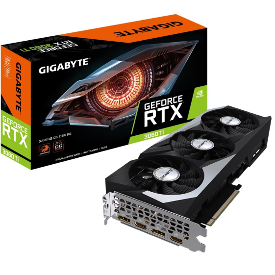 GIGABYTE Karta graficzna RTX 3060 Ti GAMING OC D6X 8GB GDDR6X 256bit  - GV-N306TXGAMING OC-8GD