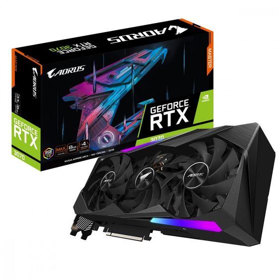 GIGABYTE Karta graficzna GeForce RTX 3070 AORUS MASTER 8 GB GDDR6 256bit 3DP/3HDMI - GV-N3070AORUS M-8GD