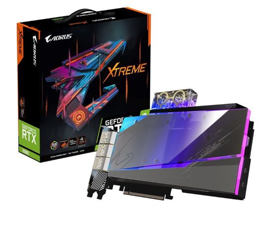 GIGABYTE Karta graficzna GeForce RTX 3080 AORUS XTREME WaterForce WB 10GB GDDR6X 320bit 3DP/2HDMI  - GV-N3080AORUSX WB-10GD