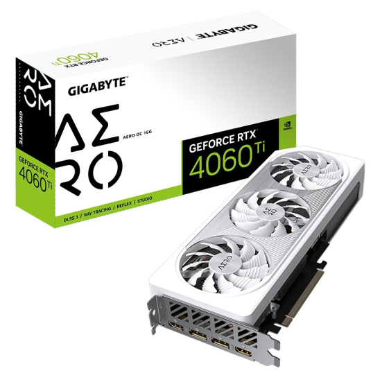 GIGABYTE Karta graficzna GeForce RTX 4060 Ti Aero OC 16G GDDR6 128bit - GV-N406TAERO OC-16GD