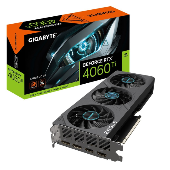 GIGABYTE Karta graficzna GeForce RTX 4060 Ti Eagle OC 8GB GDDR6X 128bit - GV-N406TEAGLE OC-8GD