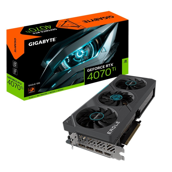 GIGABYTE Karta graficzna RTX 4070 Ti EAGLE 12GB GDDR6X 192bit 3DP/HDMI  - GV-N407TEAGLE-12GD