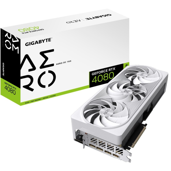 GIGABYTE Karta graficzna GeForce RTX 4080 16GB AERO OC GDDR6X 256bit 3DP/2HDMI - GV-N4080AERO OC-16GD