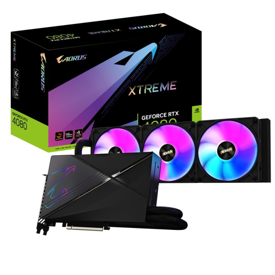GIGABYTE Karta graficzna GeForce RTX 4080 Xtreme Waterforce 16GB GDDR6X 256bit 3DP/HDMI - GV-N4080AORUSX W-16GD