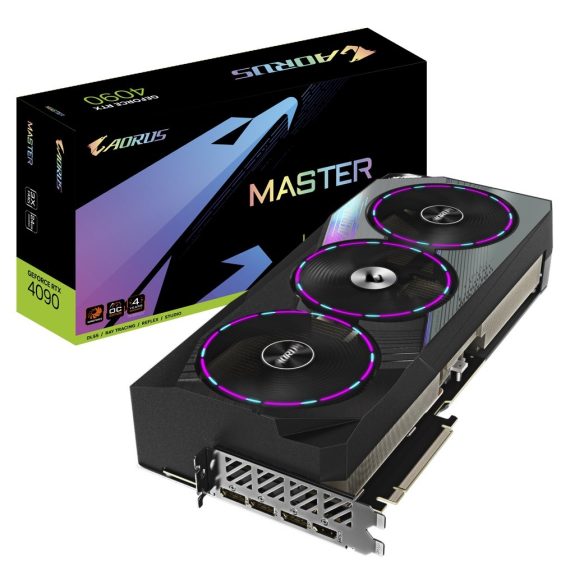 GIGABYTE Karta graficzna GeForce RTX 4090 Aorus Master 24GB GDDR6X 384bit 3DP/HDMI - GV-N4090AORUS M-24GD