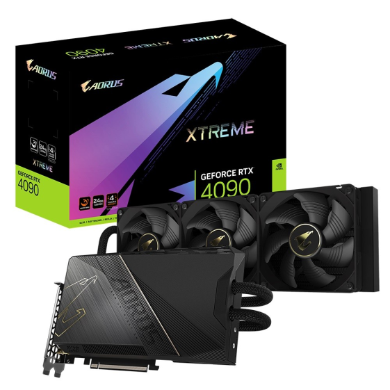 GIGABYTE Karta graficzna GeForce RTX 4090 Xtreme Water Force 24GB GDDR6X 384bit 3DP/HDMI - GV-N4090AORUSX W-24GD