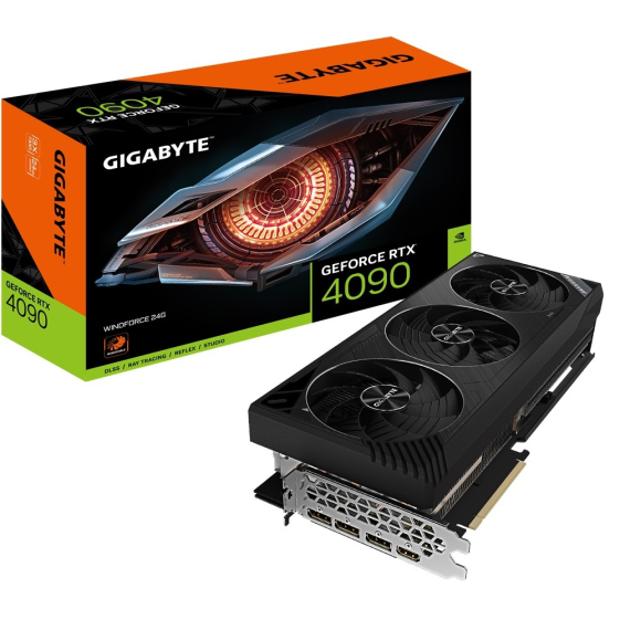 GIGABYTE Karta graficzna RTX 4090 WINDFORCE 24GD GDDR6X 384bit  - GV-N4090WF3-24GD
