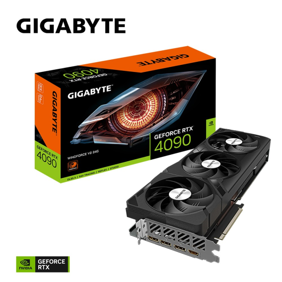 GIGABYTE Karta graficzna RTX 4090 WINDFORCE V2 24G GDDR6X 384bit 3DP  - GV-N4090WF3V2-24GD