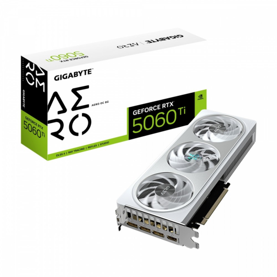 GIGABYTE Karta graficzna GeForce RTX 5060 Ti AERO OC 8GB 128BIT GDDR7 HDMI/3DP - GV-N506TAERO OC-8GD