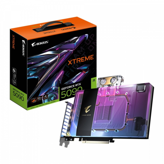 GIGABYTE Karta graficzna RTX 5090 AORUS XTREME WATERFORCE WB 32GB 512bit  - GV-N5090AORUSX WB-32GD