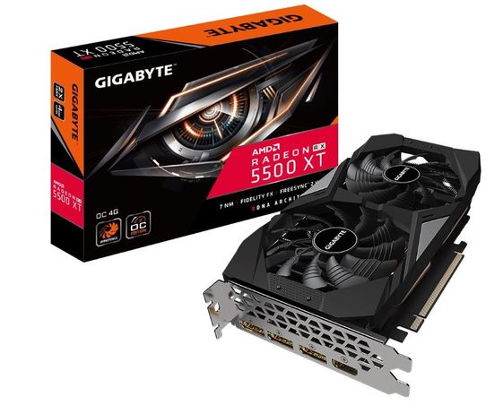GIGABYTE Karta graficzna Radeon RX 5500 XT OC 4G 2.0 GDDR6 128BIT HDMI/3DP  - GV-R55XTOC-4GD 2.0