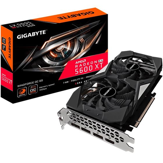 GIGABYTE Karta graficzna RX 5600 XT WINDFORCE OC 6G 2.0 192bit GDDR6 3DP/HDMI  - GV-R56XTWF2OC-6GD 2.0