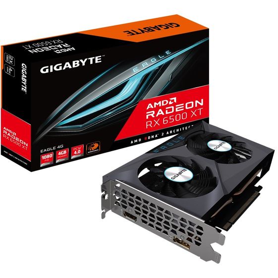 GIGABYTE Karta graficzna RX 6500XT EAGLE 4GB GDDR6 64bit DP/HDMI  - GV-R65XTEAGLE-4GD