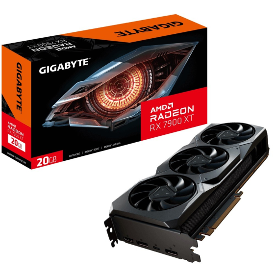 GIGABYTE Karta graficzna Radeon RX 7900 XT 20G GDDR6 320bit 2DP/HDMI - GV-R79XT-20GC-B