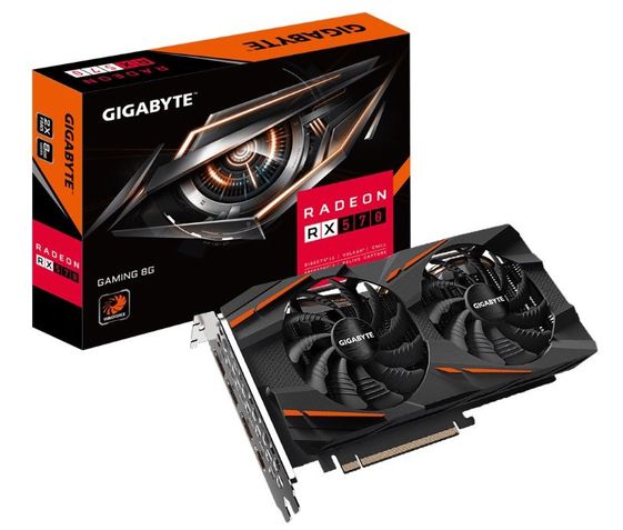 GIGABYTE Karta graficzna Radeon RX 570 GAMING 8GB 2.0 256bit GDDR5 HDMI/3DP - GV-RX570GAMING-8GD 2.0