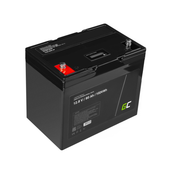 GREEN CELL Akumulator LiFePO4 12V 12,8V 80Ah - CAV12
