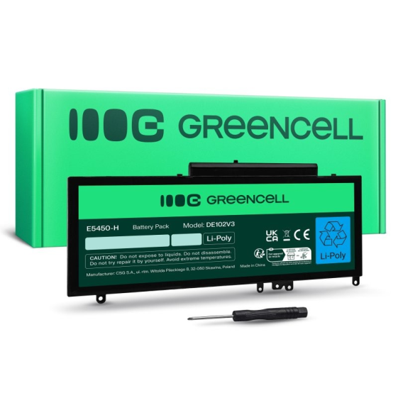 GREEN CELL Bateria G5M10 0WYJC2 do Dell Latitude E5250 E5450 E5550 - DE102V3