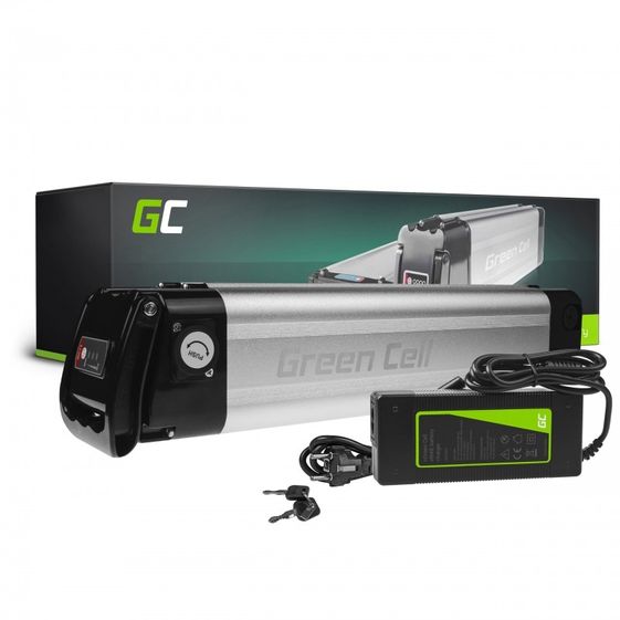 GREEN CELL Bateria do E-BIKE 24V 8Ah 250W, srebrna - EBIKE23STD