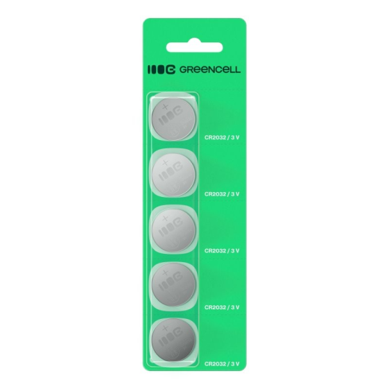 GREEN CELL Baterie guzikowe 5x CR2032  - X5CR2032