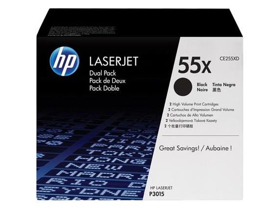 HP INC Toner 55X P3015 Czarny CE255XD 12.5k Dwupak - CE255XD