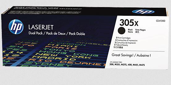 HP INC Toner 305X Bk 4K Dual Pack CE410XD - CE410XD