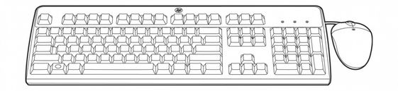 HPE Zestaw USB CH Keyboard/Mouse Kit 672097-113 - 672097-113