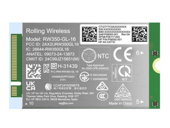 HP INC Modem 4G LTE-Advanced Pro (Cat 16) WWAN    B8BD2AA  - B8BD2AA