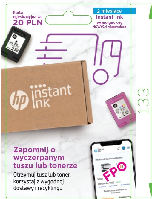 HP INC Karta pre-paid Instant Ink PL 2MO Enrollment Card L0U21AE - L0U21AE